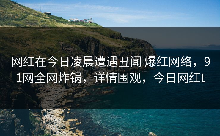 网红在今日凌晨遭遇丑闻 爆红网络,91网全网炸锅,详情围观,今日网红t 网红在今日凌晨遭遇丑闻 爆红网络,91网全网炸锅,详情围观,今日网红t