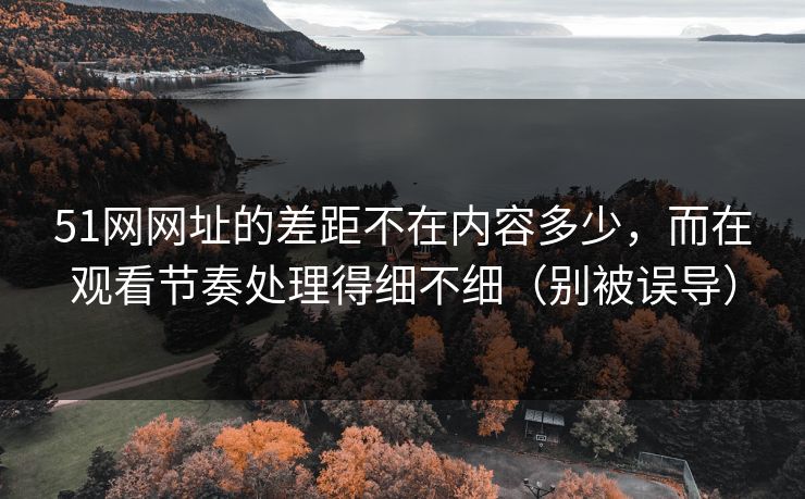 51网网址的差距不在内容多少,而在观看节奏处理得细不细(别被误导) 51网网址的差距不在内容多少,而在观看节奏处理得细不细(别被误导)